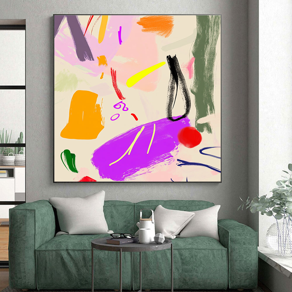 Colorful Playful Abstract Painting with Joyful Chaos WINK329