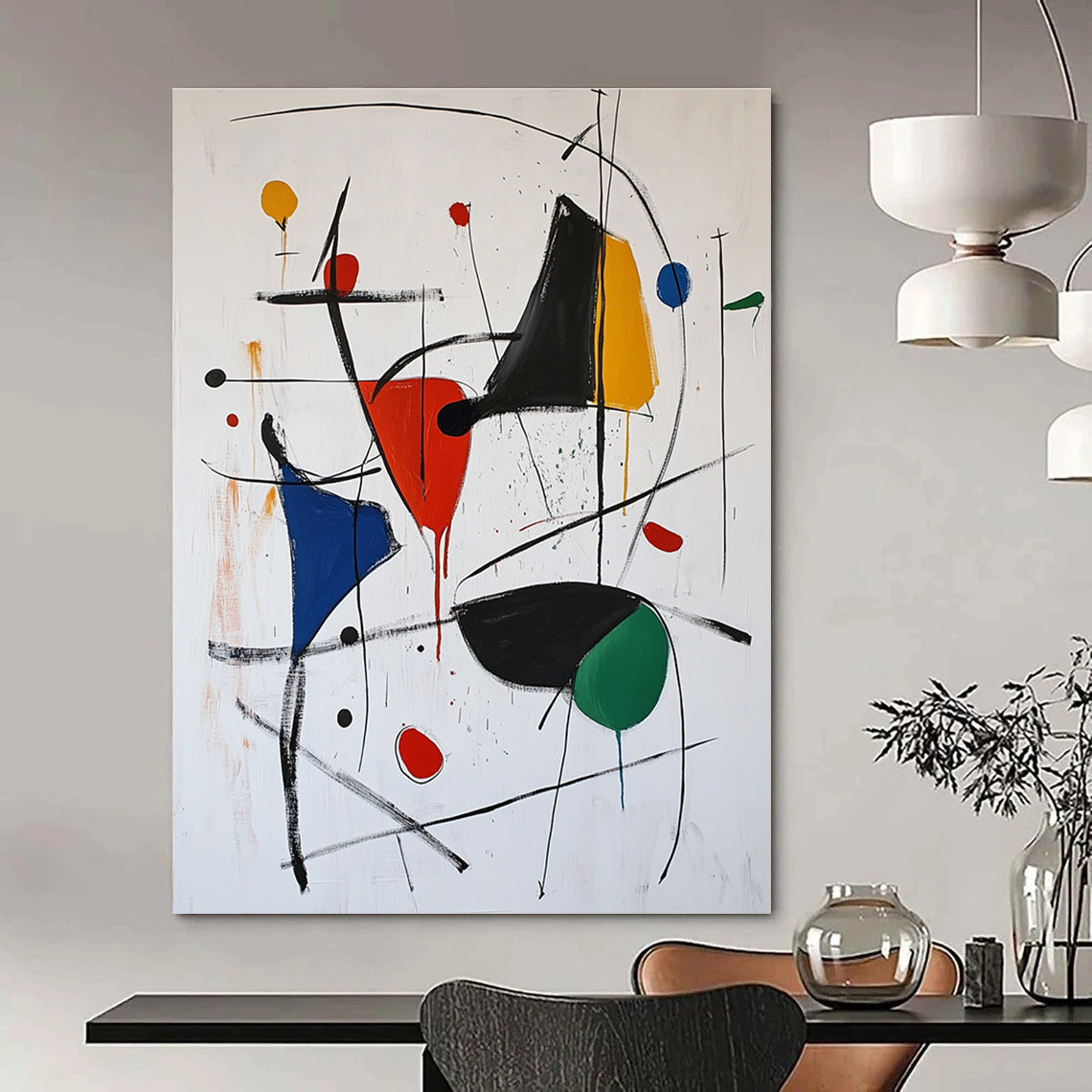 Colorful Drip Abstract Painting for Bohemian - Style Studios GAB0845
