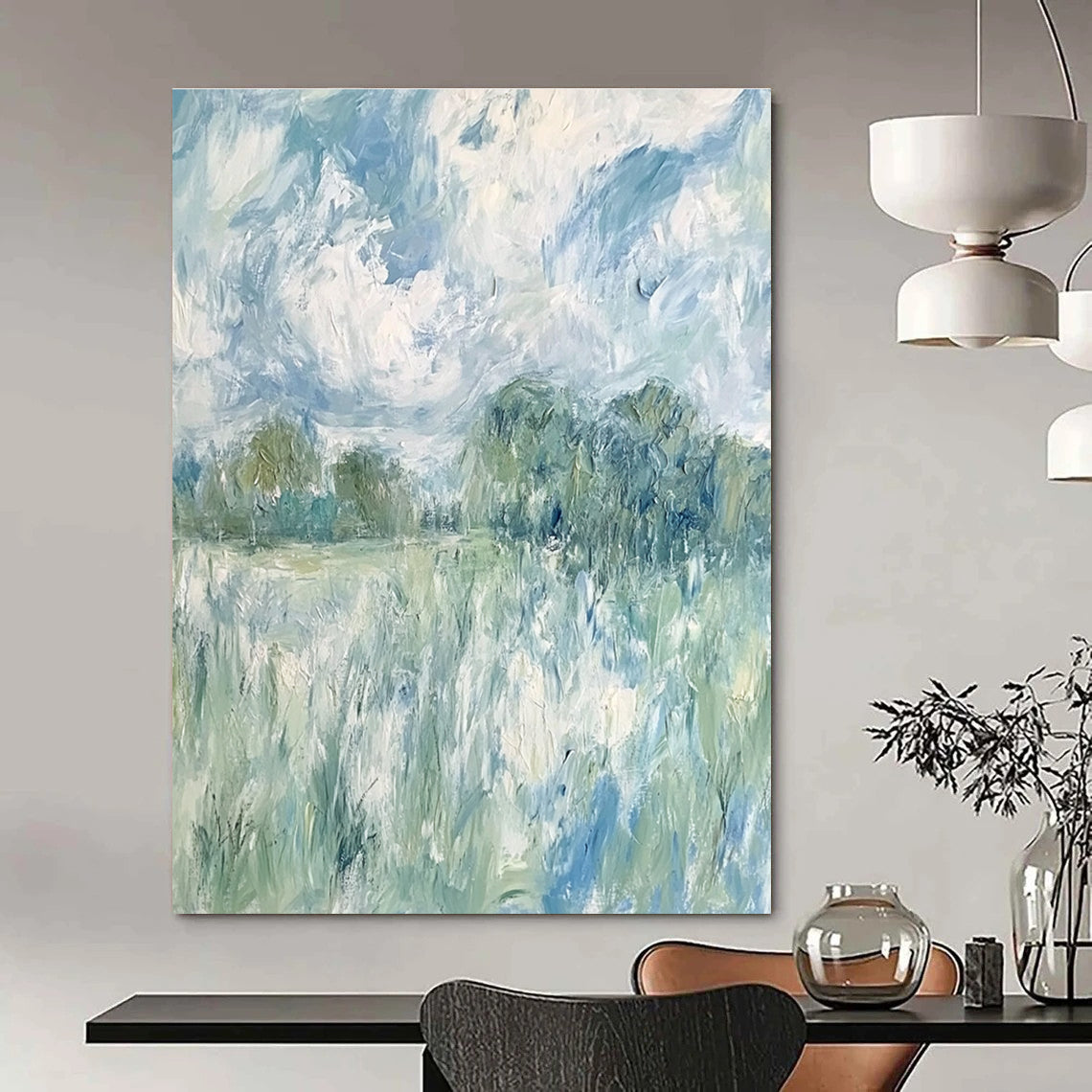 Impressionistic Field Abstract Painting for Country - Style Cafes GAB0815