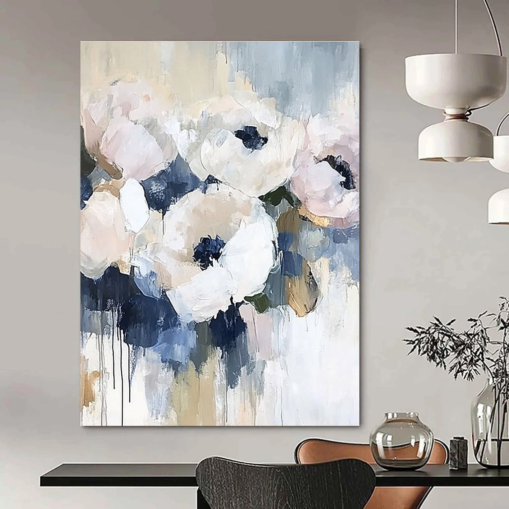 Dripping Floral Abstract - Expressive Botanical Abstract Art GAB0495