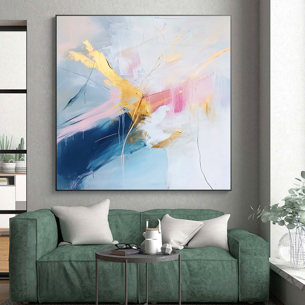Pastel - Gold Abstract Painting with Delicate Luxury WINK437
