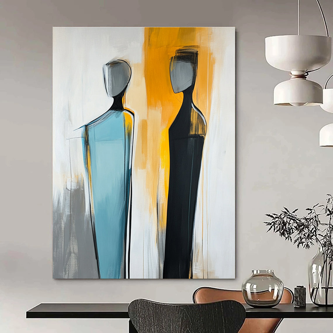 Abstract Human Forms Expressive Abstract Painting GAB0297