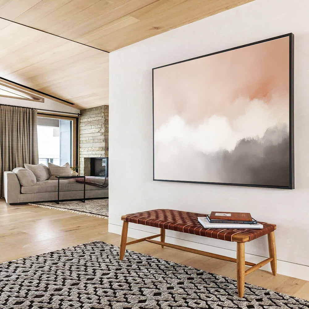 Soft Cloud Abstract Painting with Serene, Airy Compositions ABS518