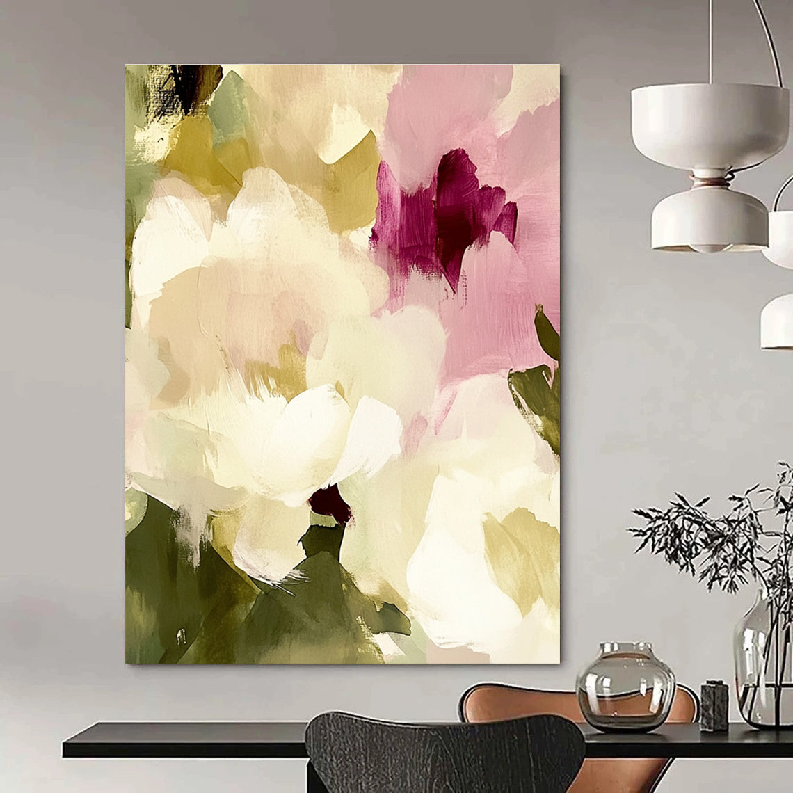 Blended Floral Abstract - Dreamy Color - Block Floral Art GAB0494