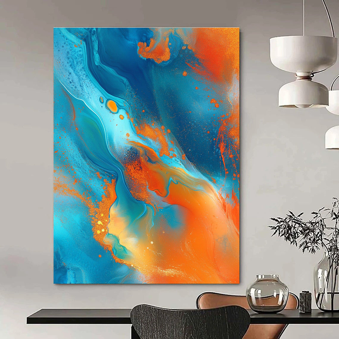 Fluid Color Abstract - Dynamic Liquid - Flow Abstract Art GAB0498