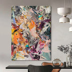 Dynamic Color Swirl Abstract Painting for Creative Agency Meeting Rooms HENG098