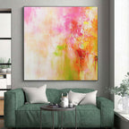 Pink Orange Abstract Painting with Dreamy Warmth WINK704