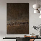 Dark Textured Abstract Painting for Sophisticated Hotel Bars HENG057