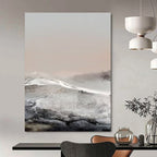 Monochromatic Landscape Abstract Painting for Minimalist Living Spaces HENG162