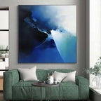 Blue - White Abstract Mist Painting with Ethereal Calm WINK401