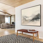 Ink - Washed Mountain Mist Abstract Painting ABS140