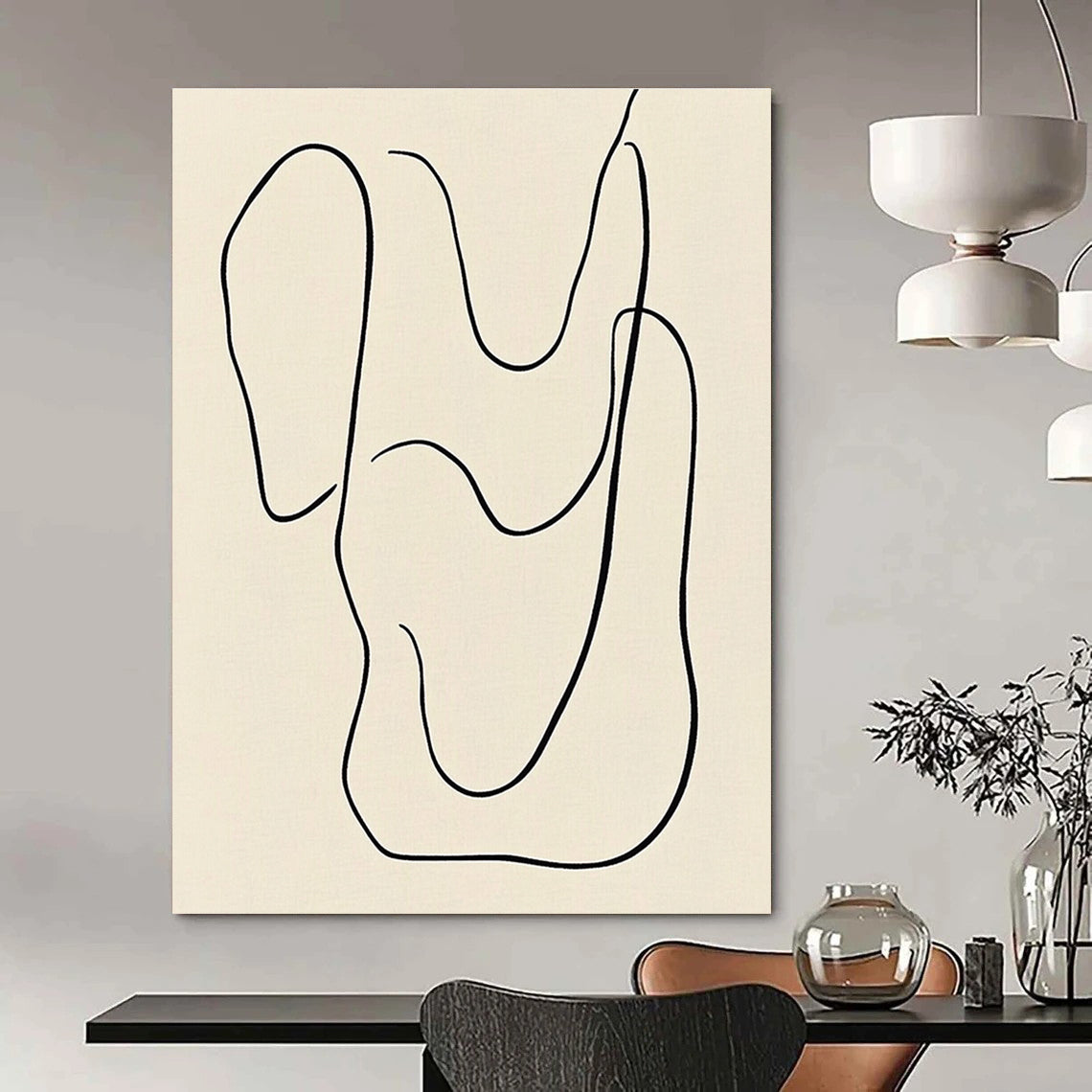 Minimal Line Art - Abstract Figure Drawing GAB0553