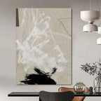 Subtle Textured Neutral Abstract Painting for Timeless Decor HENG237