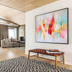 Colorful Gold - Accented Abstract Painting with Luxurious Vibes ABS423