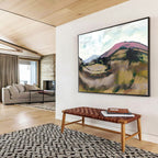 Colorful Mountain Abstract Painting for Adventure - Themed Spaces YHT126