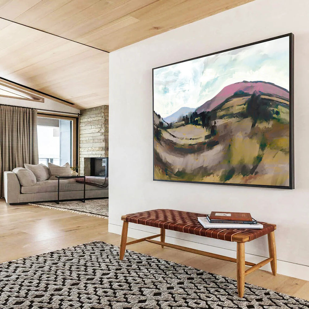 Colorful Mountain Abstract Painting for Adventure - Themed Spaces YHT126