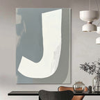 Bold Letter J Art Graphic Monogram Abstract Painting GAB0265