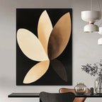 Minimalist Petal Shapes Abstract Painting of Subtle Elegance GAB0130