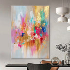 Pastel and Gold Abstract Painting for Feminine - Inspired Boutiques GAB0894