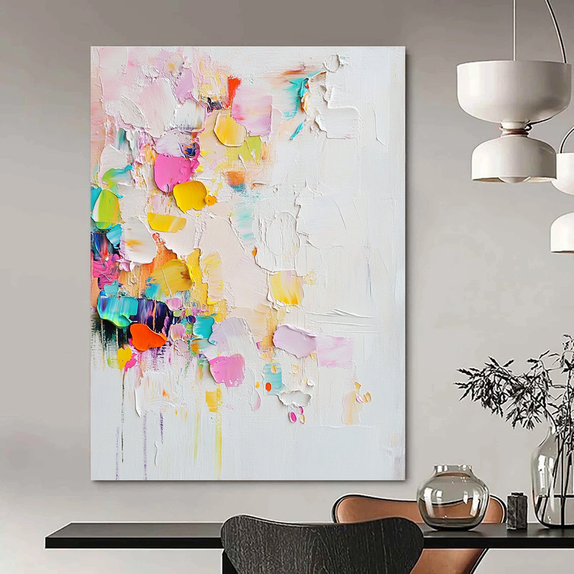 Textured Color - Burst Abstract Painting for Contemporary Galleries GAB0876