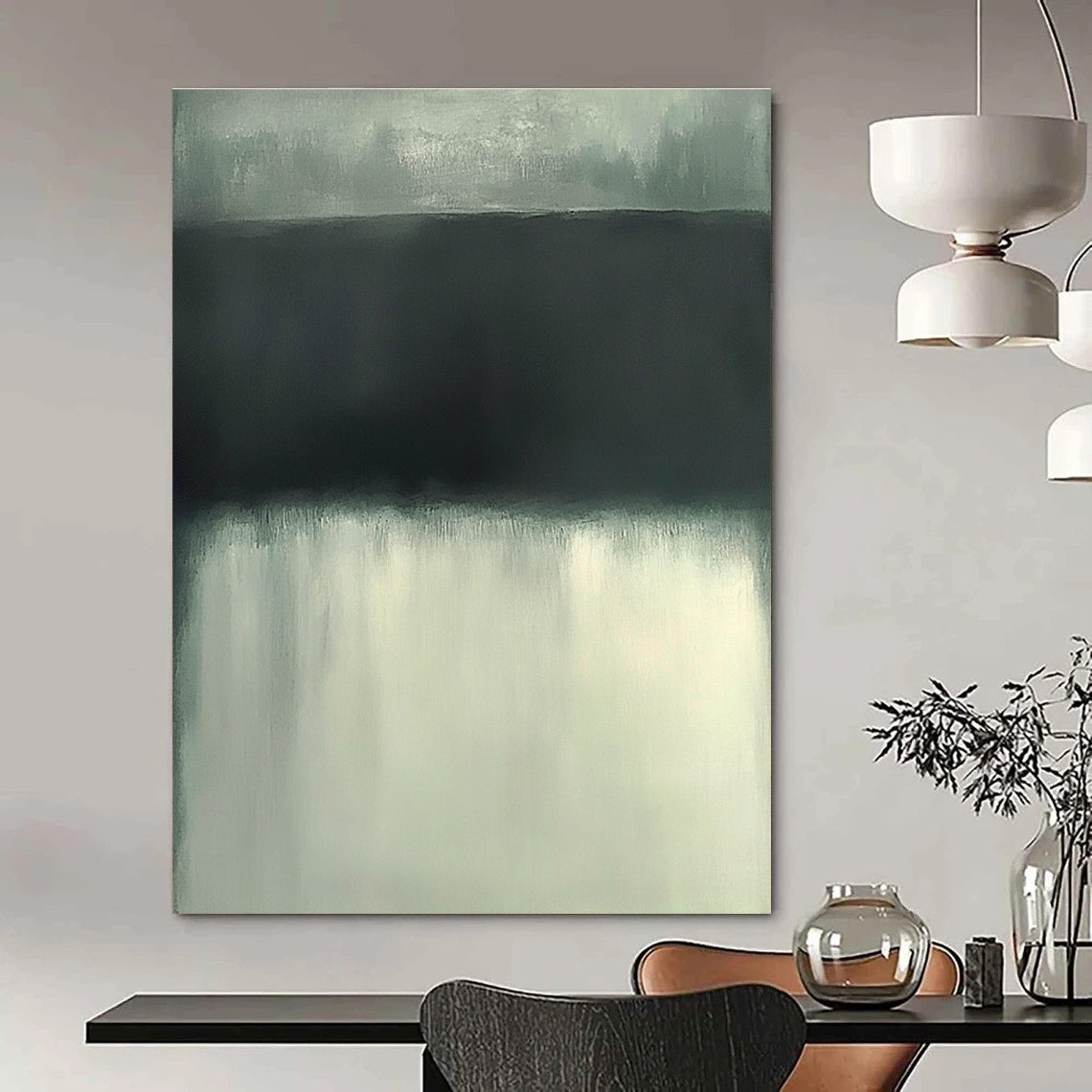Minimalist Gray Abstract Painting for Zen - Inspired Meditation Spaces GAB1205