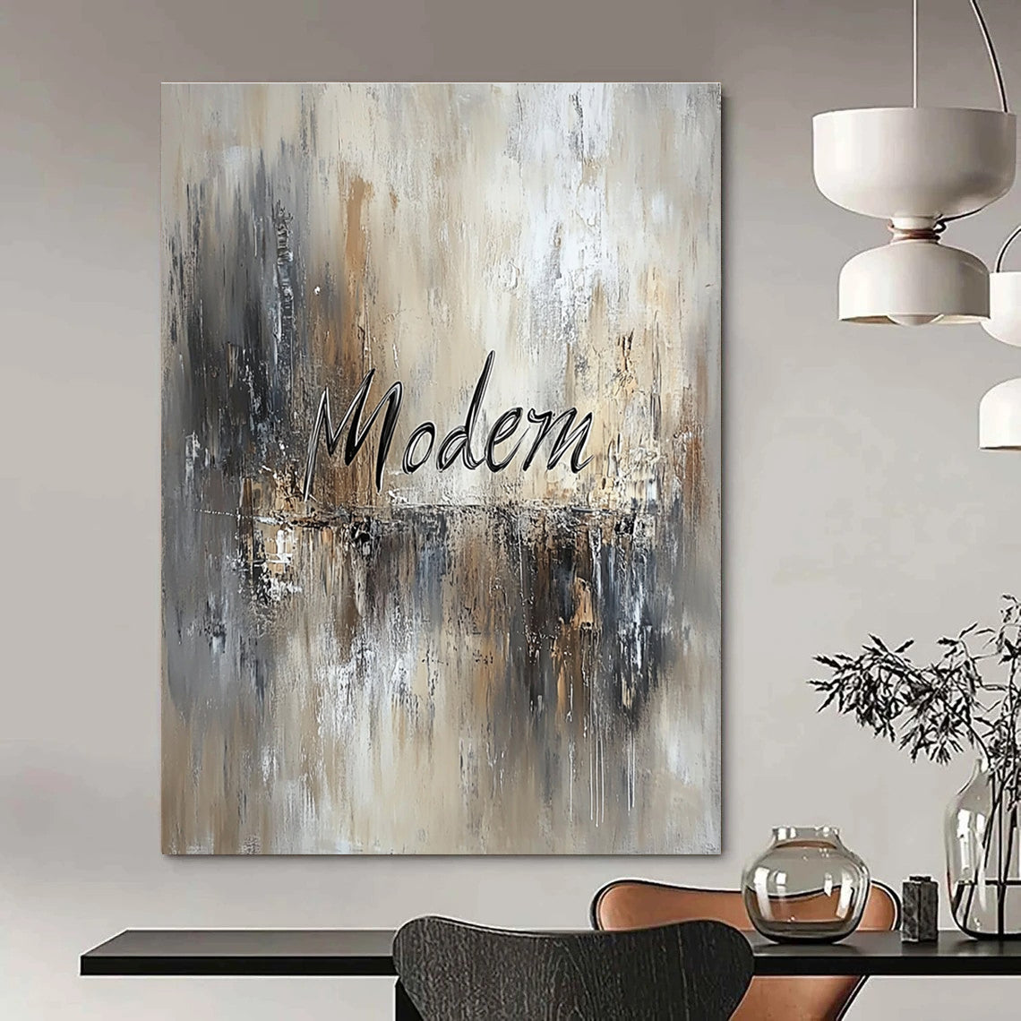 Abstract “Modern” Text Painting for Contemporary Design Studios GAB1235