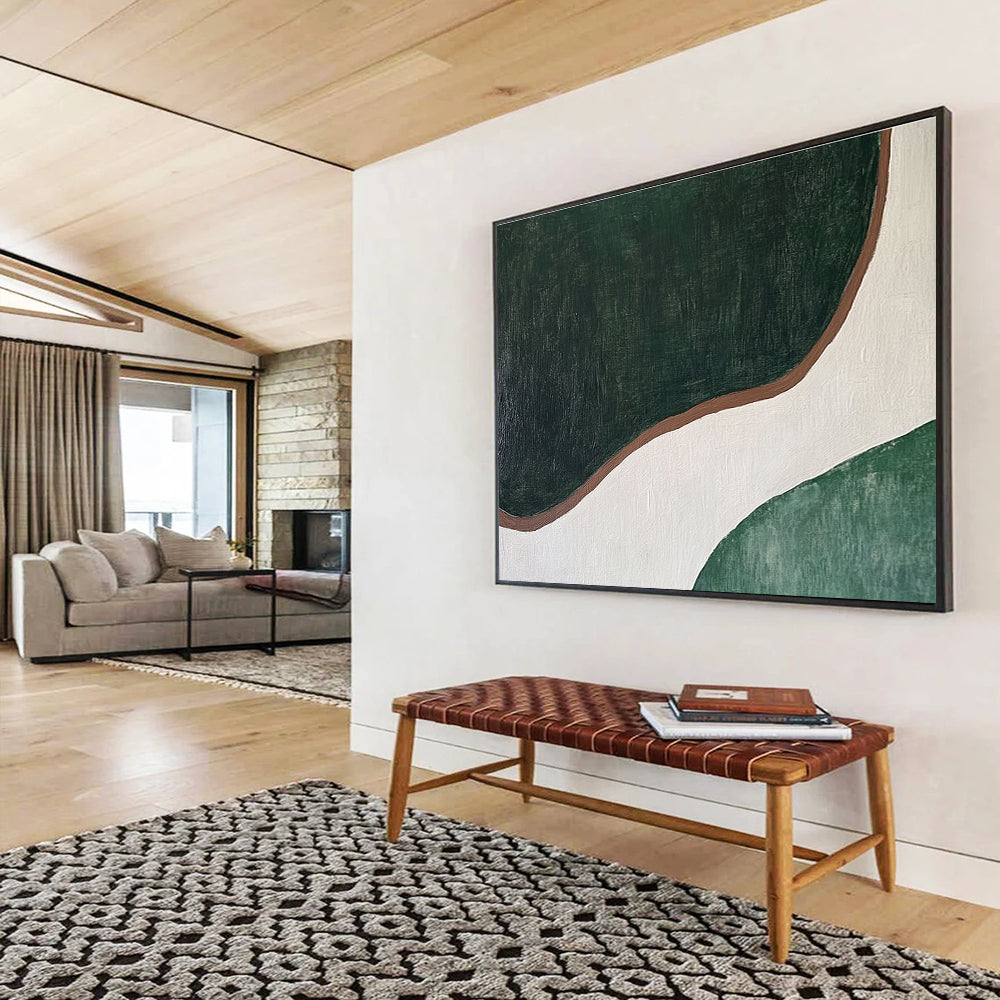 Organic Green - Brown Nature - Inspired Abstract Painting ABS123