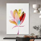 Colorful Abstract Flower Painting for Bright - Themed Kitchens HENG215