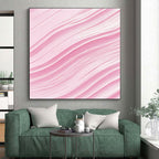 Pink - Wave Abstract Painting with Flowing Lines WINK866