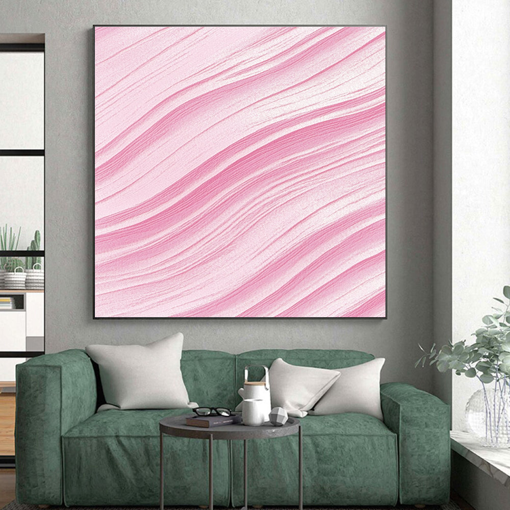 Pink - Wave Abstract Painting with Flowing Lines WINK866