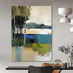 Forest Lake Abstract - Contemporary Nature Scene Art GAB0533