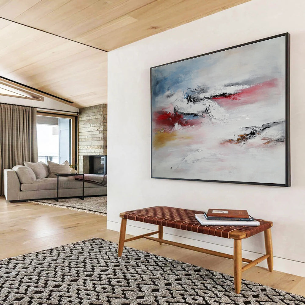 Soft Color Abstract Landscape with Gentle Textures Abstract Painting ABS333