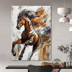 Galloping Horse Dynamic Abstract Painting for Energetic Interiors GAB1414