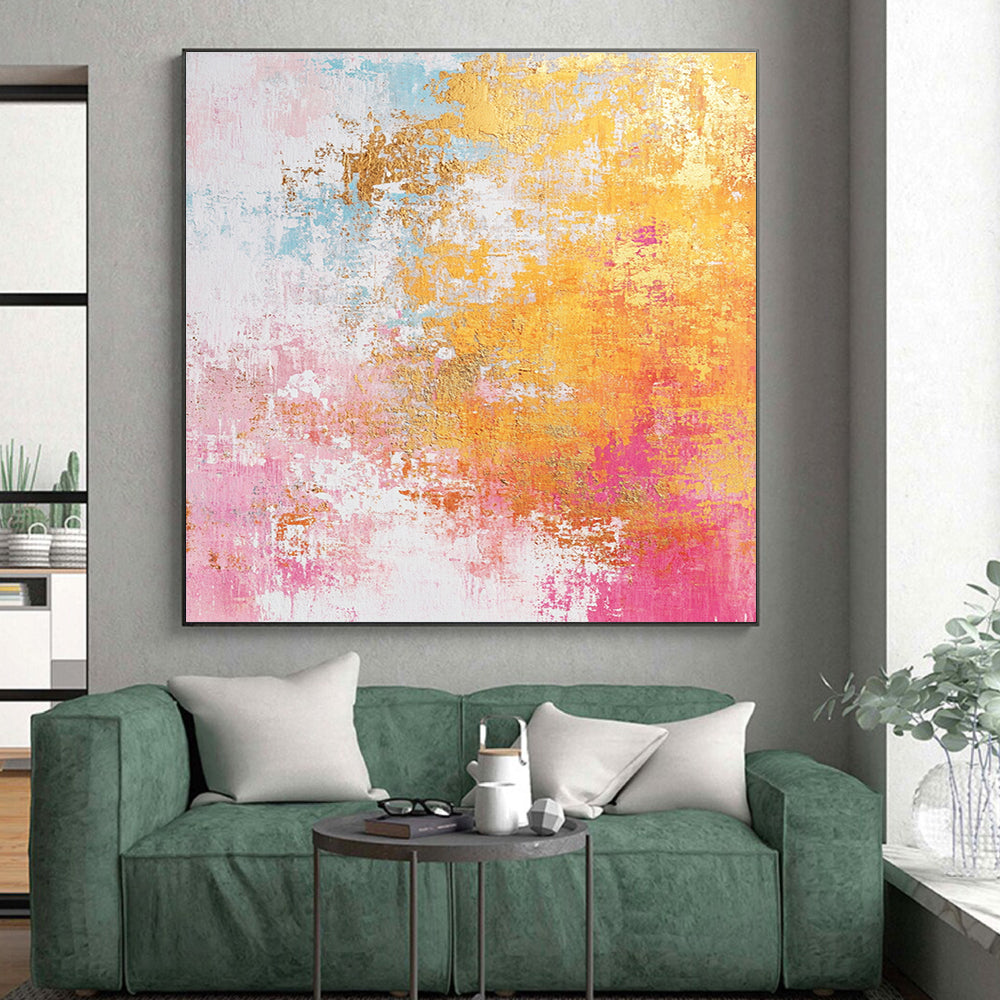 Colorful Abstract Blend Painting with Vibrant Harmony WINK331