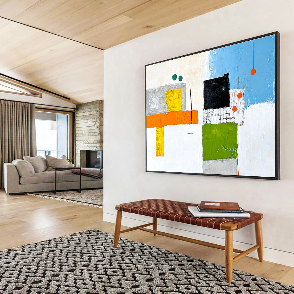 Color - Block Abstract Painting with Vibrant Geometric Shapes ABS258