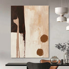 Earthy Toned Abstract Collage Painting for Rustic - Modern Cabins GAB1158