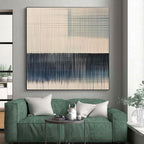 Vertical Line Patterns Abstract Painting with Minimalist Rhythm WINK073