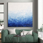 Blue Gradient Abstract Painting with Calming Depth WINK393