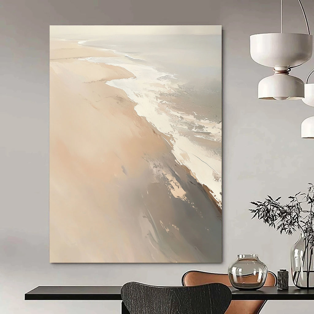 Minimalist Beach Abstract Painting for Calm - Themed Bedrooms GAB1016