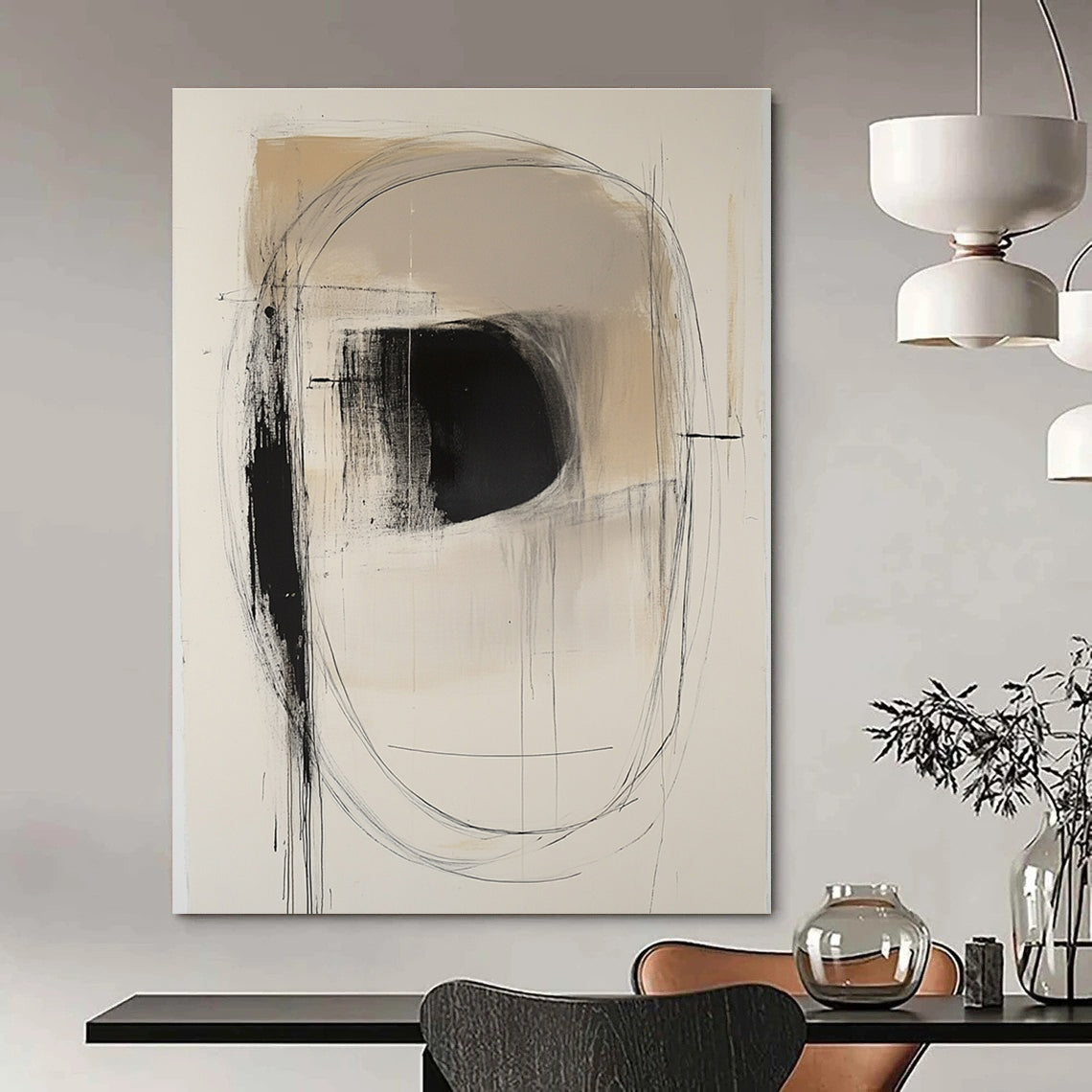 Abstract Face Sketch Painting for Artistic Studios GAB1134