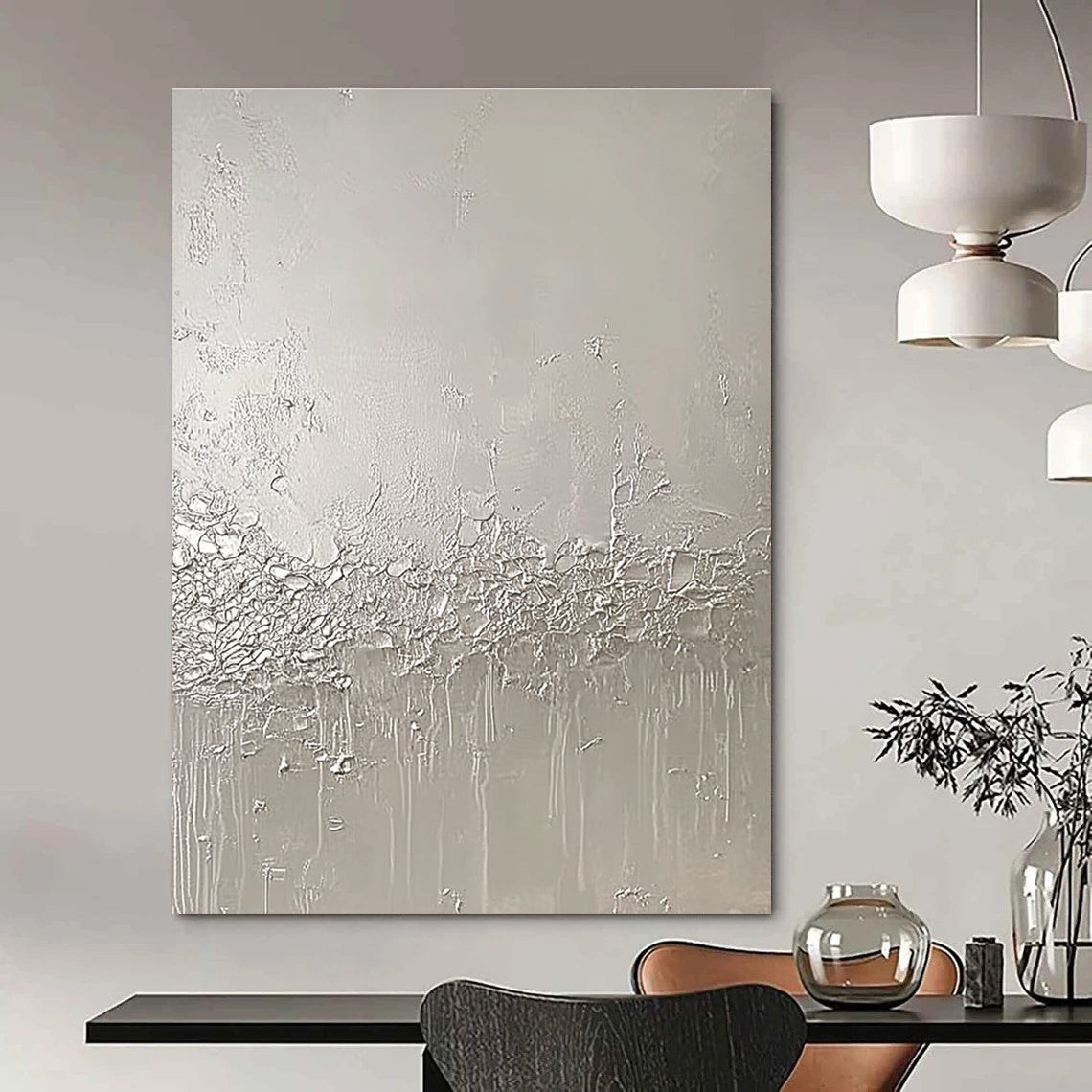 Textured Grey Abstract - Tactile Minimalist Art GAB0412