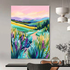 Colorful Rolling Hills Landscape - Modern Impressionist Art GAB0386