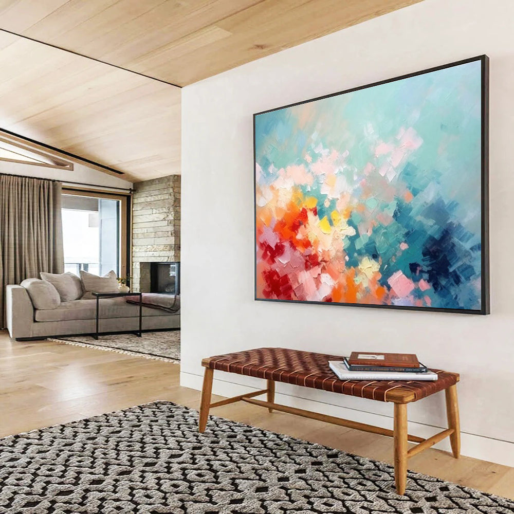 Pastel Abstract Mosaic Painting for Charming Spaces YHT057