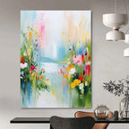Floral Path Abstract Painting with Vibrant Brushstrokes GAB0007