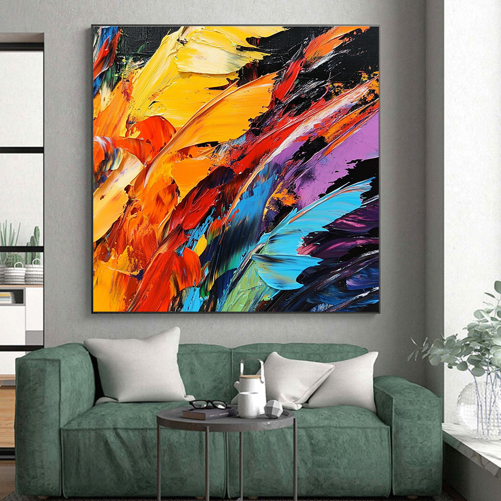 Colorful Textured Abstract Painting with Rich Layers WINK599