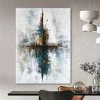 Reflective Abstract Form - Symmetrical Abstract Painting GAB0644