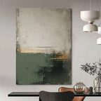 Earth - Toned Abstract with Gold Painting for Timeless Interiors HENG454
