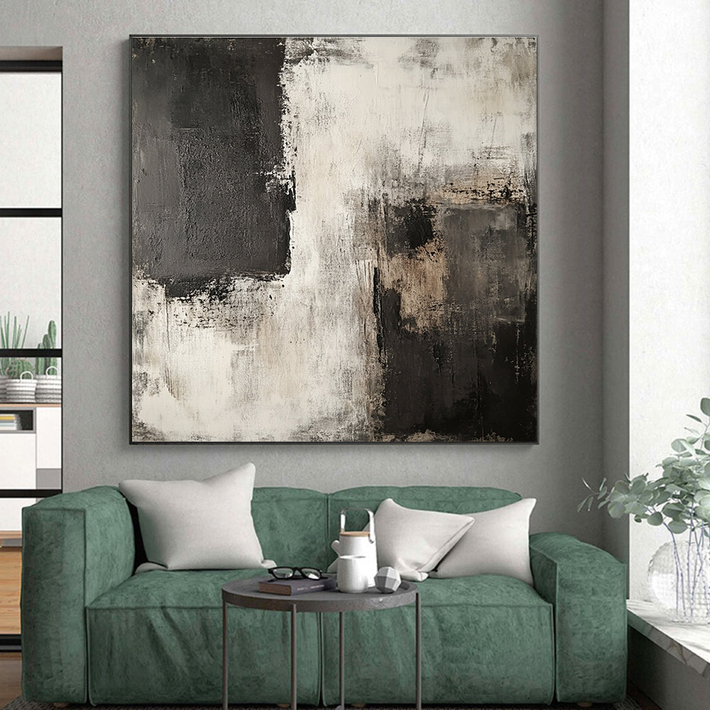 Black - White - Gray Abstract Painting with Timeless Elegance WINK426