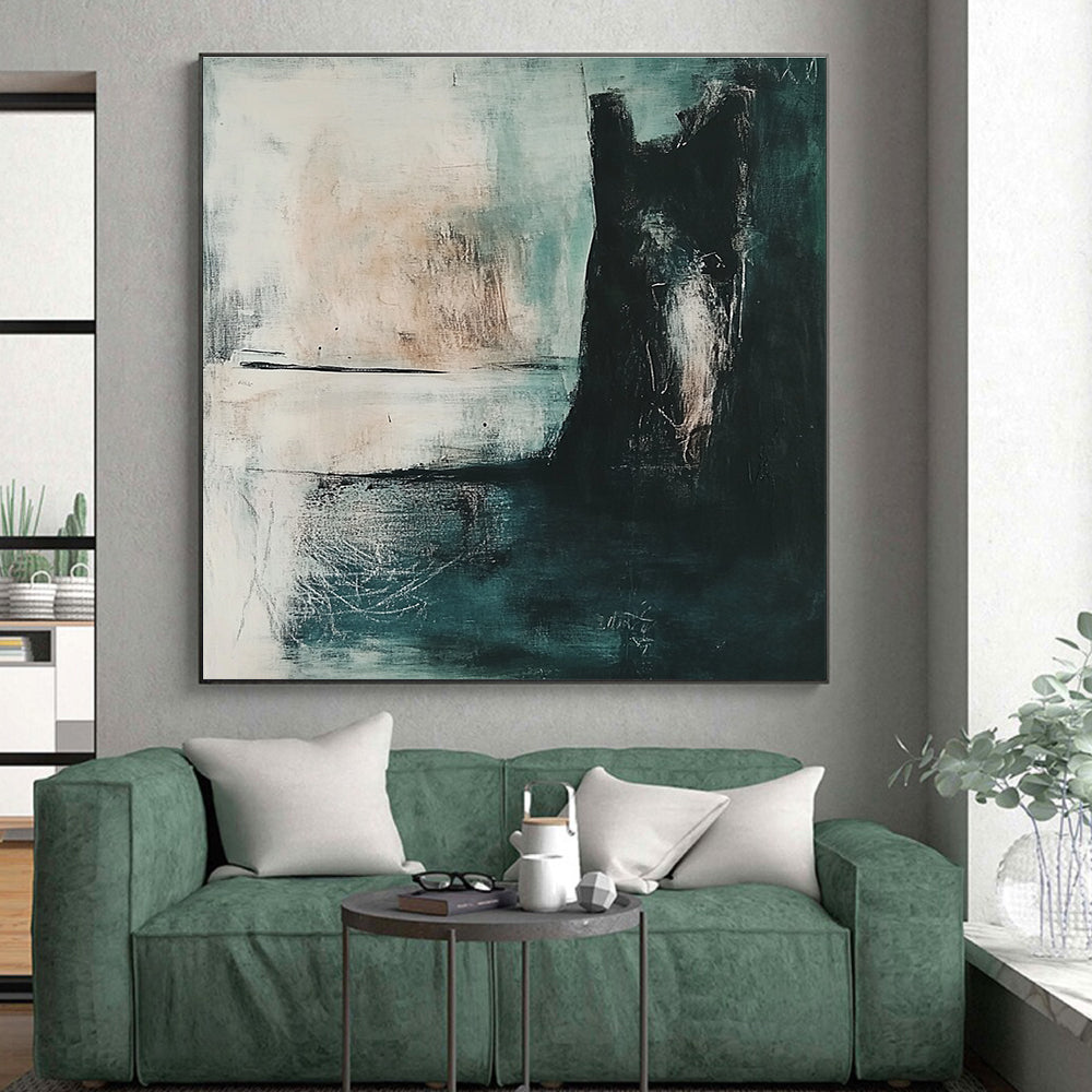 Cool Toned Abstract Painting with Calming Aura WINK579