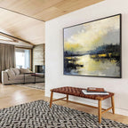 Yellow - Green Landscape Abstract Painting ABS238